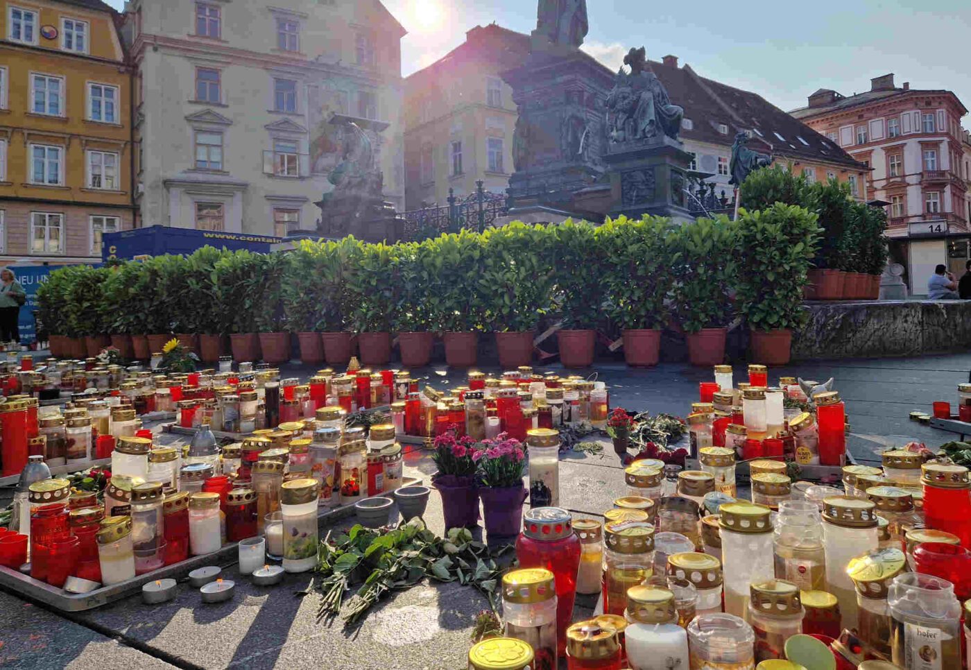 Kerzen am Grazer Hauptplatz, (c)epdÖ/Trojan